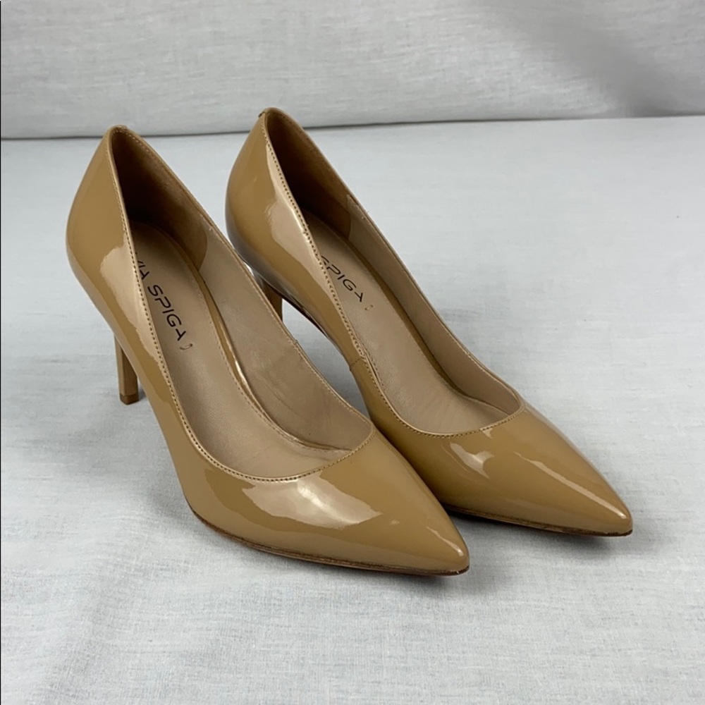 Via Spiga Nude Pointy Toe Heels Size 8M